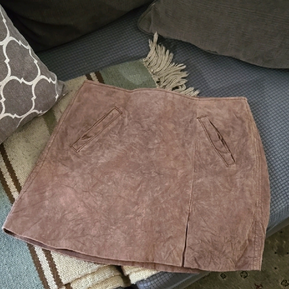 Blank Nyc Skirts Blank Nyc Nwt 100% Leather Mini Skirt In Mid